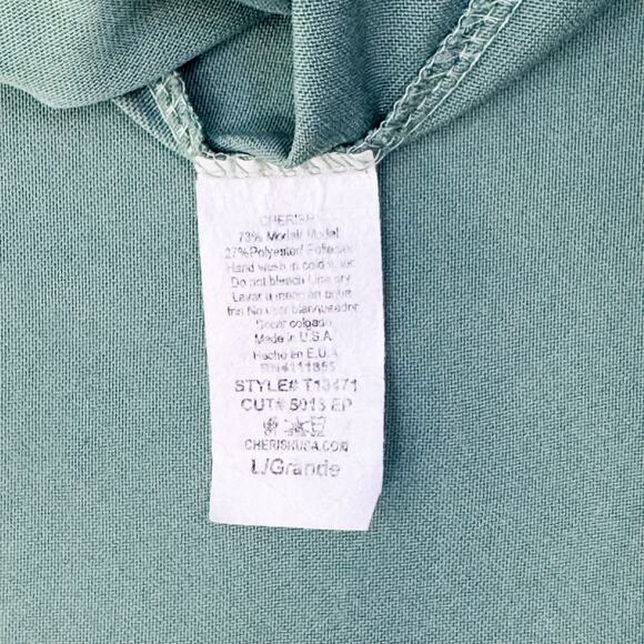 Cherish Sage Green Halter Top - Size Large - Flowy Hatler Top Blouse - Picture 6 of 6